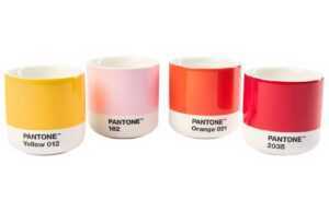 Sada čtyř barevných porcelánových hrnků Pantone II. 100 ml