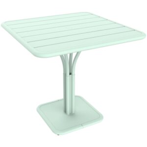 Mátově zelený kovový stůl Fermob Luxembourg Pedestal 80 x 80 cm