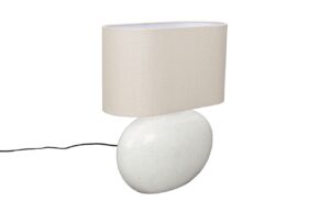 Béžová keramická stolní lampa DUTCHBONE HAILEY