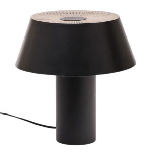 Černá kovová stolní lampa Kave Home Ancare